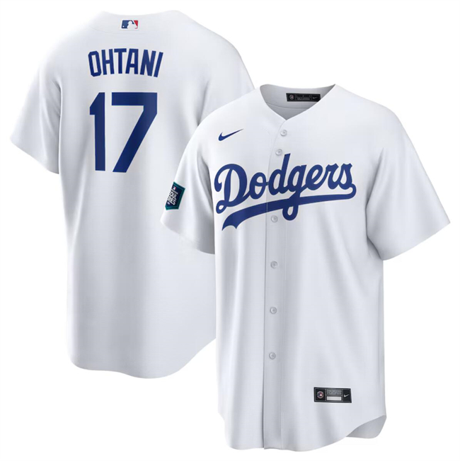 Los Angeles Dodgers #17 Shohei Ohtani White 2024 World Tour Seoul Series Home Stitched Jersey - Click Image to Close